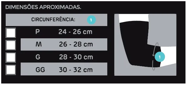 Protetor de Cotovelo Linha PRO Cinza com Azul Turquesa