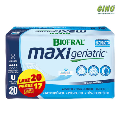 Maxi Geriatric Absorventes Unissex com 20 unidades