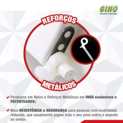 Assento Sanitário Elevado Oval com Almofadado 13,5 Mebuki