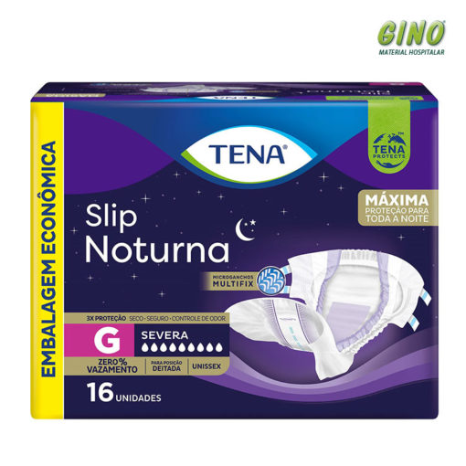 Fralda Geriátrica Tena Slip Noturna G com 16 unidades