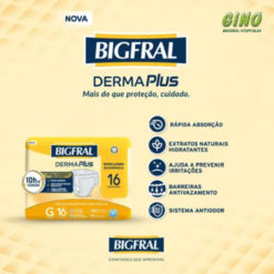 Fralda Bigfral DermaPlus G com 16 unidades
