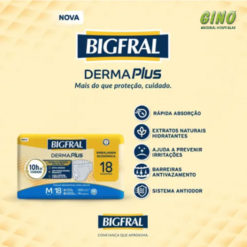 Fralda Bigfral Derma Plus Tamanho M - 18 Unidades