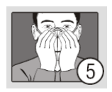 Faça um teste de verificação da vedação do respirador antes de cada uso