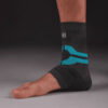 Protetor de Tornozelo Linha PRO Cinza com Azul Turquesa