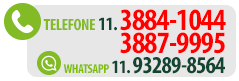 Telefone Gino: 11. 38841044 / 38879995 WhatsApp: 11. 93289-8564