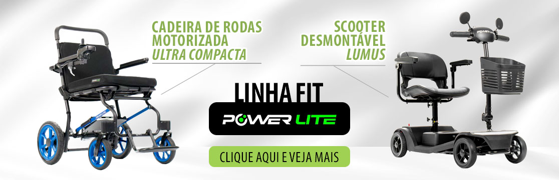 Cadeira de rodas motorizada ultra compacta e Scooter Desmontável Lumus Linha Fit Power Lite