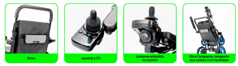 Cadeira de rodas motorizada ultra compacta Livi Linha Fit