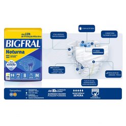 Alternative view of Fralda Geriátrica Bigfral Noturna  Tam. M com 08 unidades